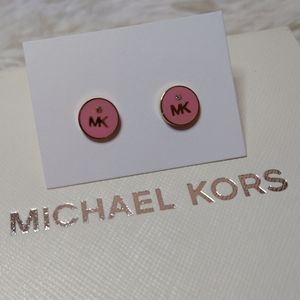 Mk gold stud earrings